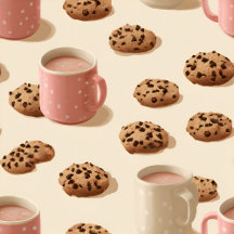 Personalized Cute Pastel Cookies & Milk