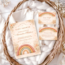 Modern Boho Rainbow Baby Shower