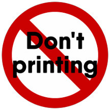 Don't printing(印刷しないで)