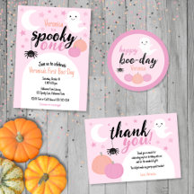 Pink Spooky One First Birthday Party