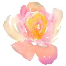 Romantic pink watercolor roses wedding 