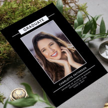 Graduation Party Simple Modern Script Photo