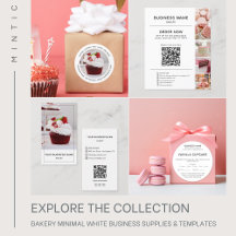 Bakery Custom Minimal White Business Supplies
