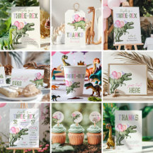 Girl's Dinosaur Birthday Collection