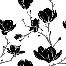 Monogrammed Magnolia Flowers