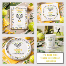 It’s Game Time Tennis 1st Birthday Collection