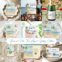 Watercolor Beach and Palm Trees Wedding Collection