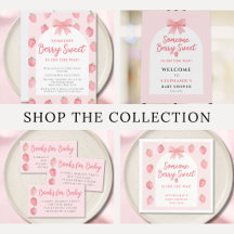 A Berry Sweet Strawberry Pink Baby Shower 