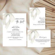 Elegent White Bow She's Tying the Knot Bridal Show