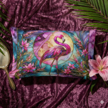 Celestial Flamingo Stained Glass Dreams