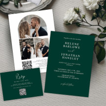 Emerald Green Modern Minimal Wedding