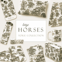 Toile Horses Beige