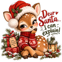 Deer Santa Holiday Family Collection