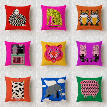 Dopamine Aesthetic Maximalist Throw Pillow Set 10