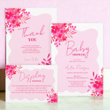 Retro trendy curve squiggle wavy Baby Shower