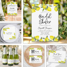 Mediterranean Yellow Lemon Bridal shower