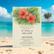 Tropical flowers Hibiscus Hawaiian Wedding