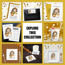 Black and Gold Watercolor New Years