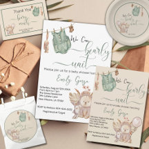 Gender Neutral Boho We Can Bearly Wait Baby Shower