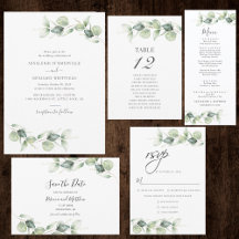 Minimalist Eucalyptus Greenery Wedding Collection