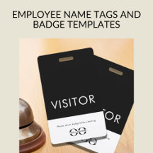 Employee Name Tags And Badge Templates