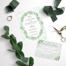 Green Foliage Wreath Greenery Wedding Suite