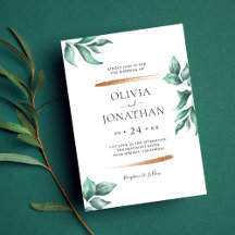 Elegant Greenery & Gold Minimalist Wedding Style