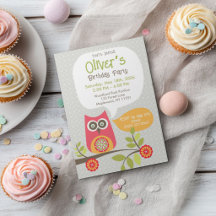 Cute Owl Woodland Birthday Party