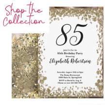 85th birthday gold glitz glam celebration