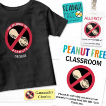 Peanut Allergy Personalized Products for Kids