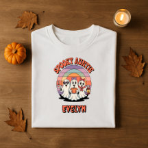 Retro Ghosts Halloween Tees - Personalized 