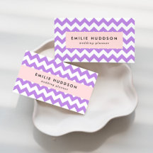 Purple Zigzag Business Cards Collection