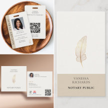 Refined Gold Feather Notary Marketing Collection