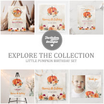 Orange Fall Little Pumpkin Birthday Suite