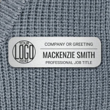 Black White or Gray Employee ID Badges & Name Tags