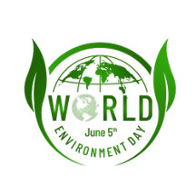 badge leaf with world environment day