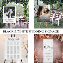 Wedding Signage Black & White Collection