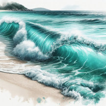 Turquoise Ocean Wave