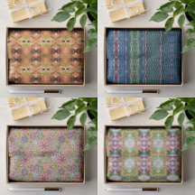 Gift Tissue Paper With Boho Shabby Chic Designs 
