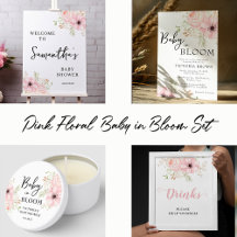 BABY IN BLOOM PINK FLORAL BABY SHOWER