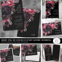 Black Red Gothic Till Death Do Us Part Wedding
