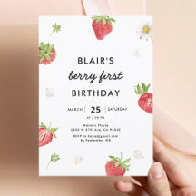 Strawberry Theme Birthday Party