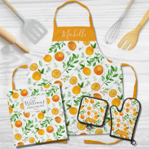 Orange Citrus Summer Floral Botanical Pattern