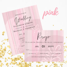 Budget Pink Abstract Wedding