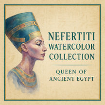 Nefertiti Watercolor – Egyptian Art & Gifts