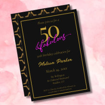 50 and Fabulous 50th Birthday Party Supplies Gifts