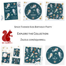 Space Cat Kids Birthday Party Invitations Supplies