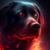Poster chien rouge