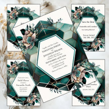Modern Green Geometric Design Wedding Collection