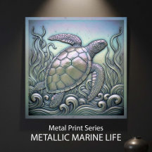 Metallic Marine Life Series Wall Art